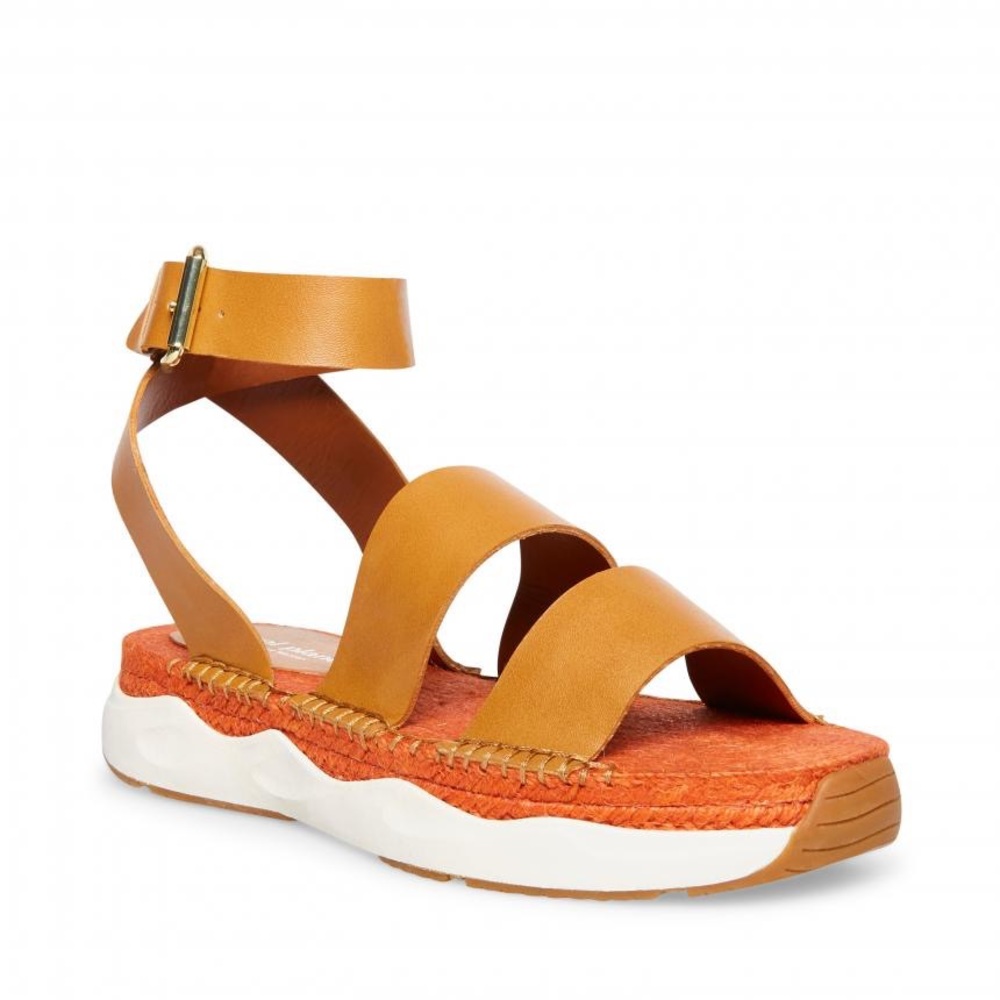 Steve Madden Cool Planet Tan Springs Platform sandals size 7.5